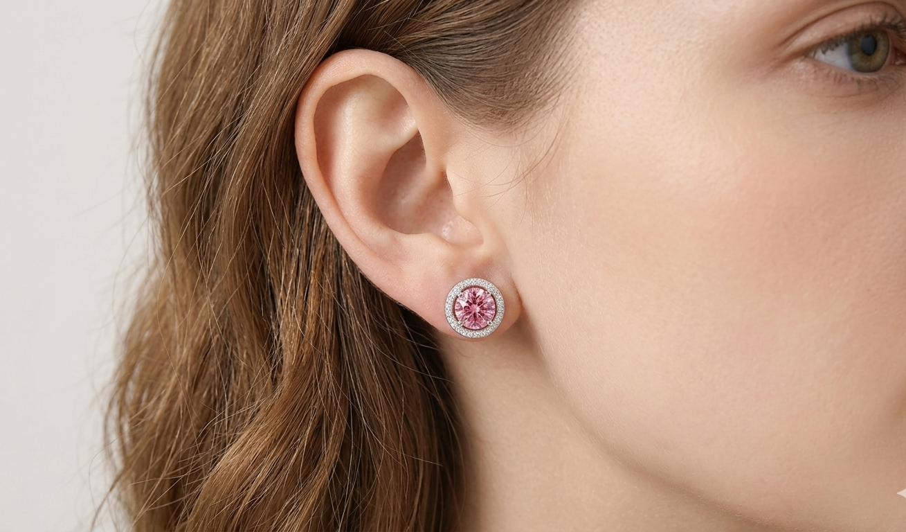 MAINE Pink Diamond Earrings