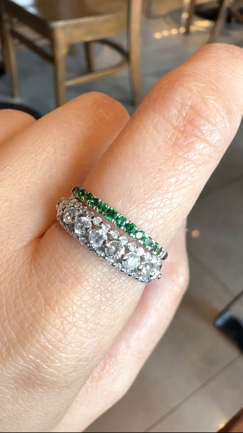 KIRA Emerald Half Eternity Ring