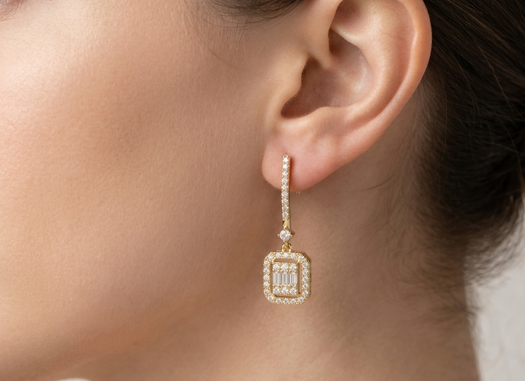 CELINA Baguette Earrings