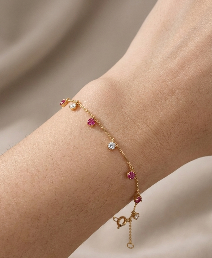 JAYDA Multicolor Station Anklet/ Bracelet