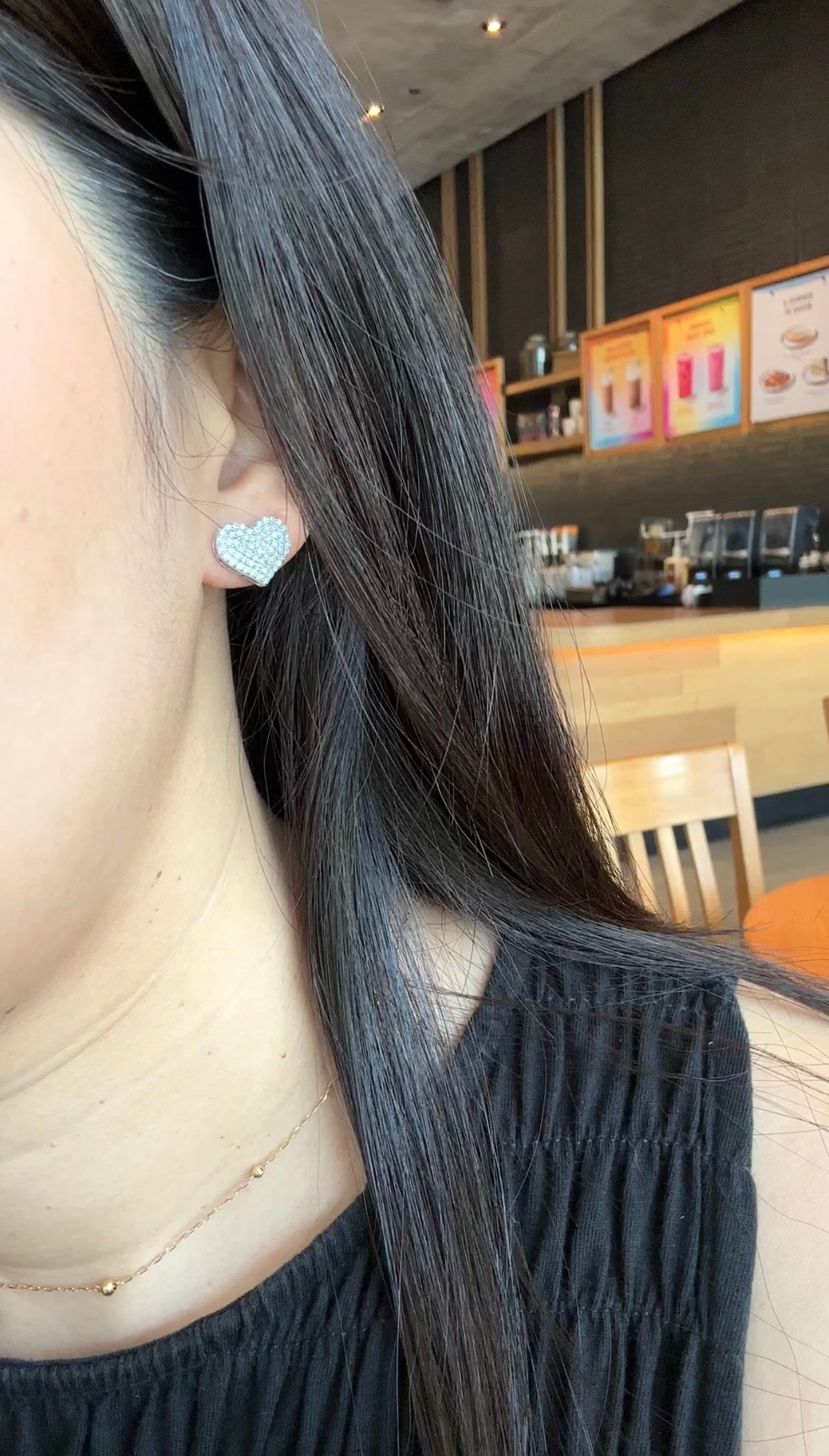 CLARA LGD Heart Earrings