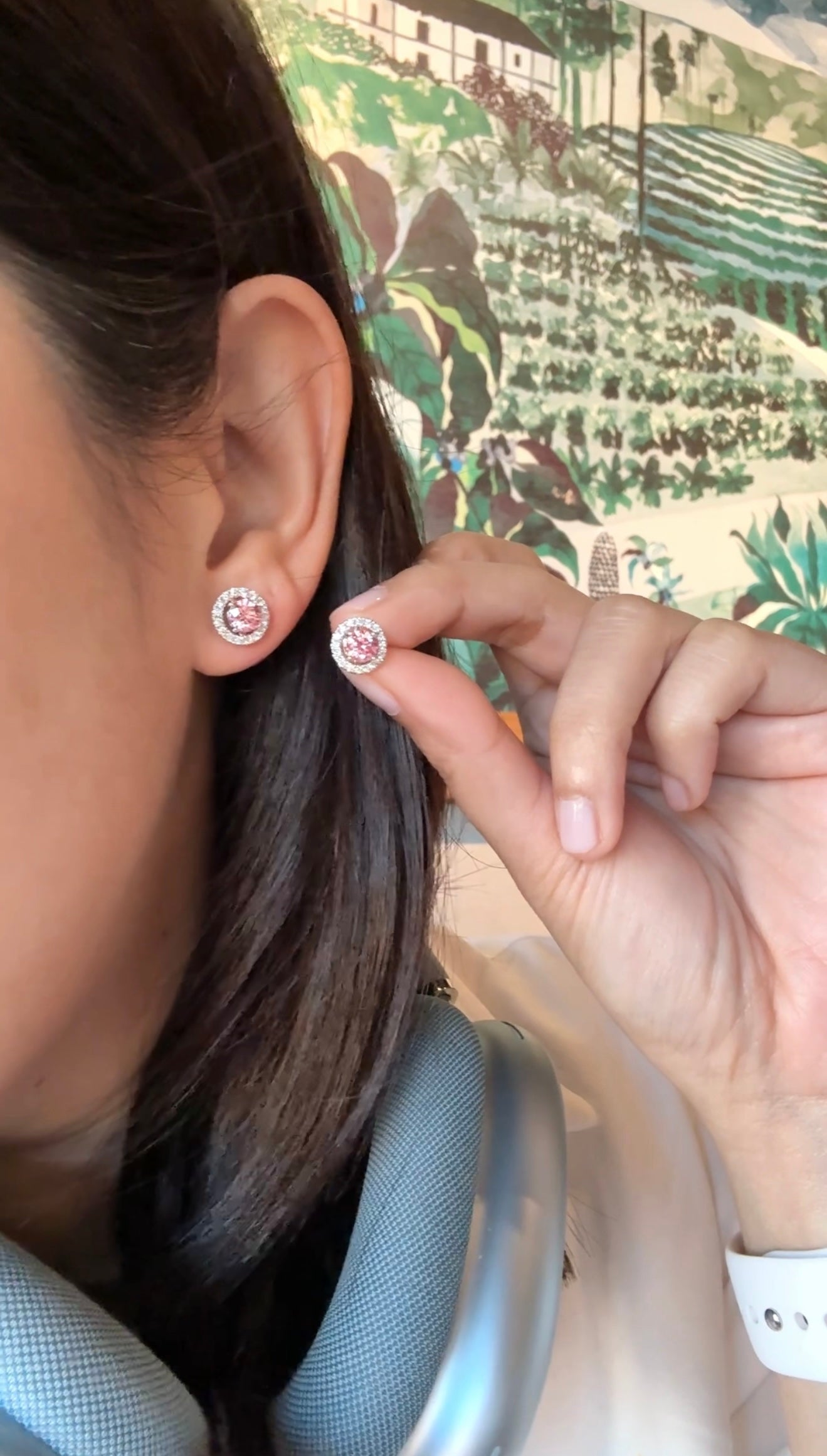 SASA Pink Diamond Earrings