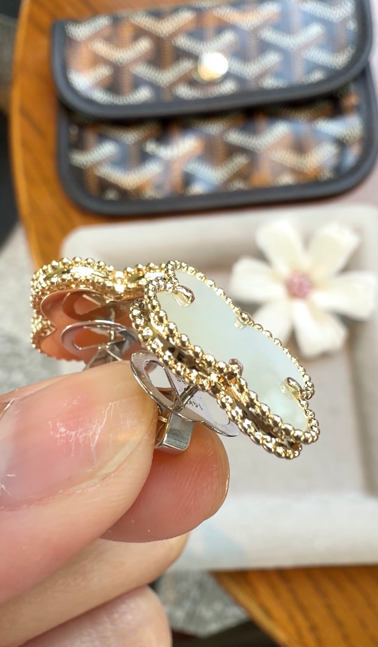 Dana Clover MOP Earrings