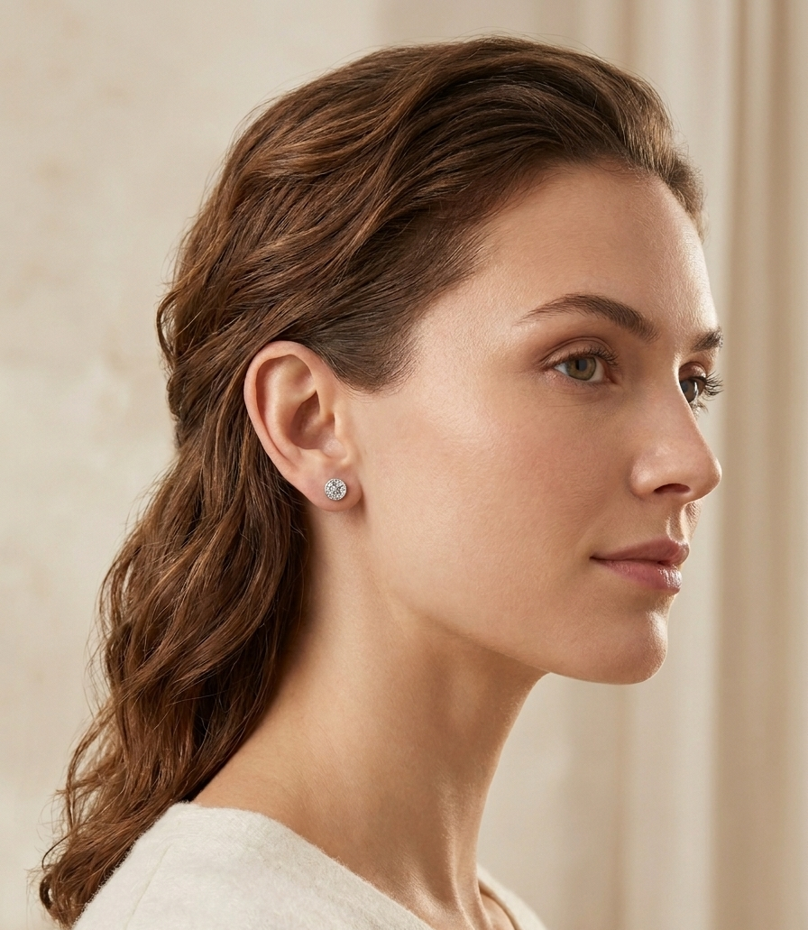 DORI Bezel Stud Earrings
