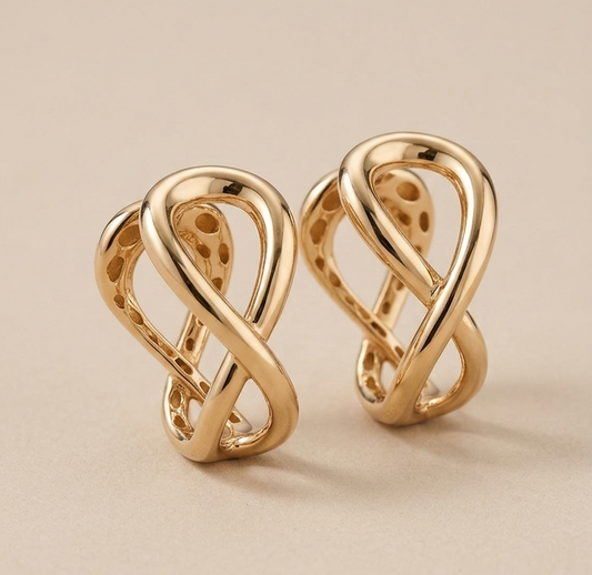 GLORIELLE Infinity Hoop Earrings