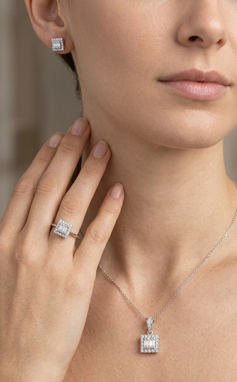 EDEN Dainty Emerald- Shaped Set