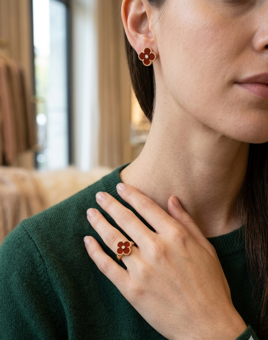 RUTH & ROSSELLE set of ring and earrings