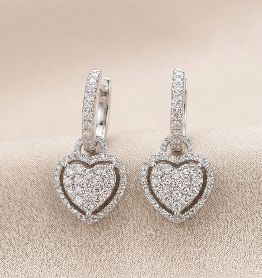 AEZA Heart Dangling Earrings