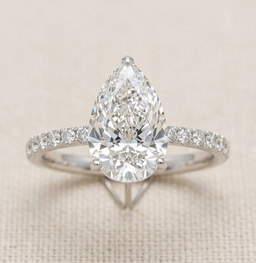 Aura Pear Diamond Ring