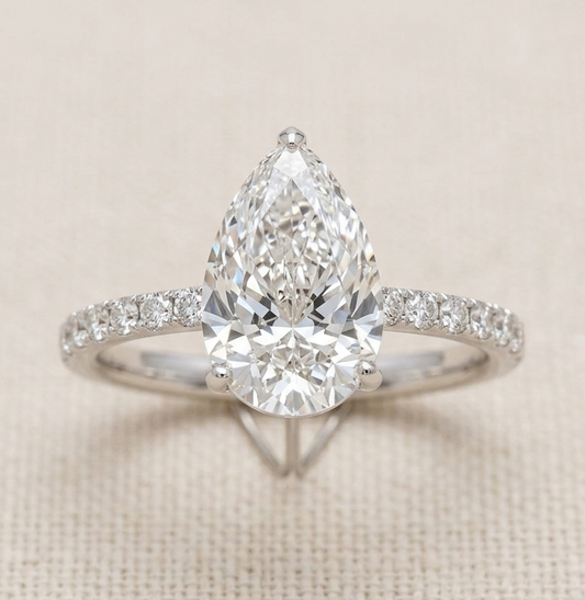 Aura Pear Diamond Ring