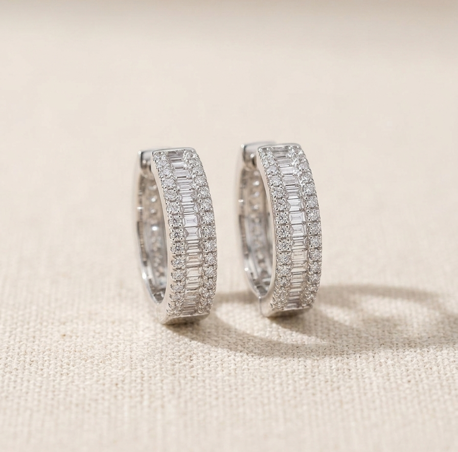 KAE Diamond Hoop Earrings