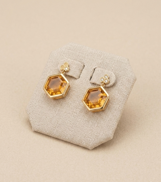 WILLOW Citrine Drop Earrings