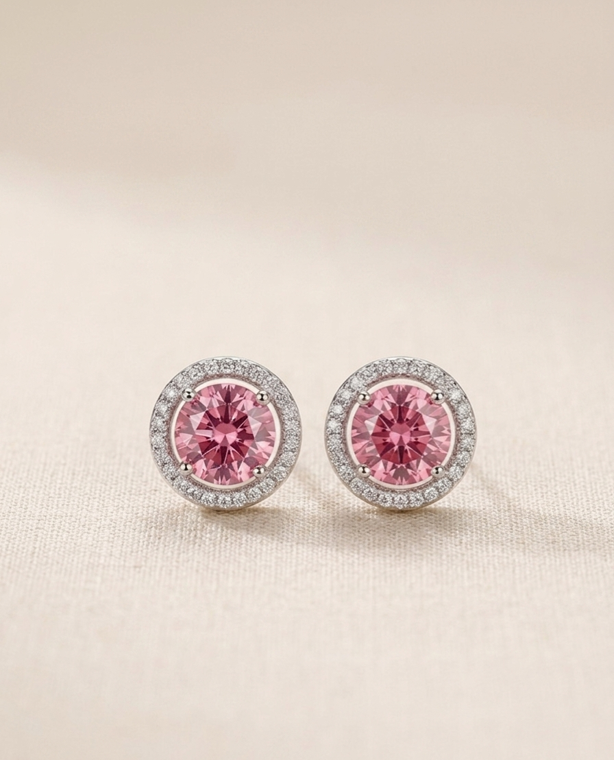 MAINE Pink Diamond Earrings