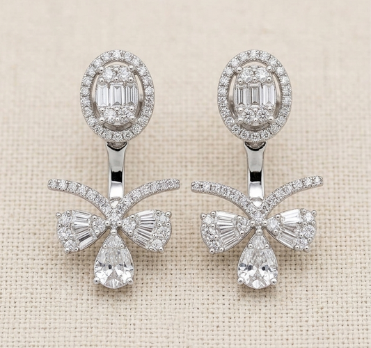 SUTTON 2-Way Oval Diamond Earrings