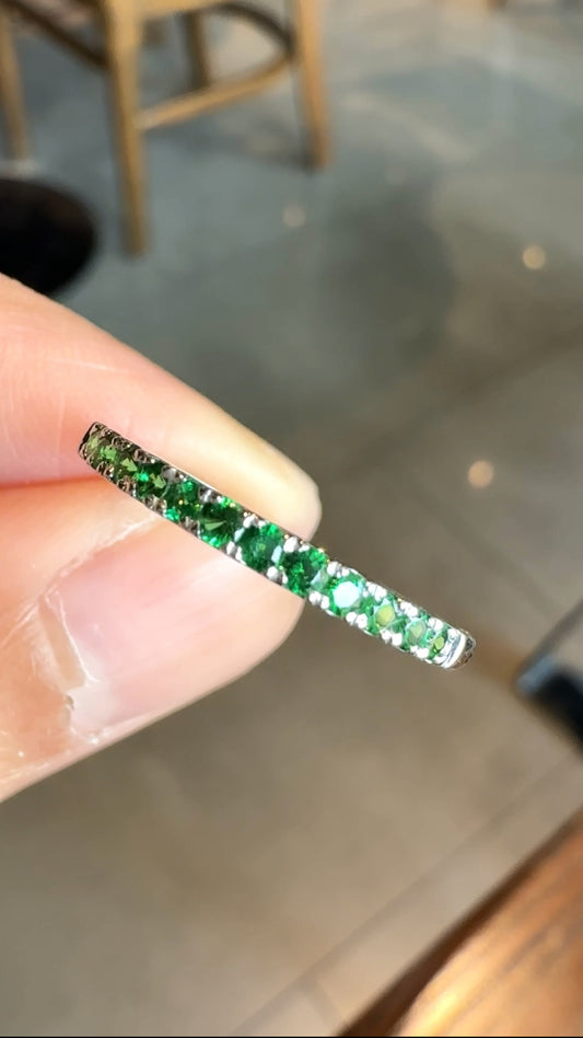 KIRA Emerald Half Eternity Ring