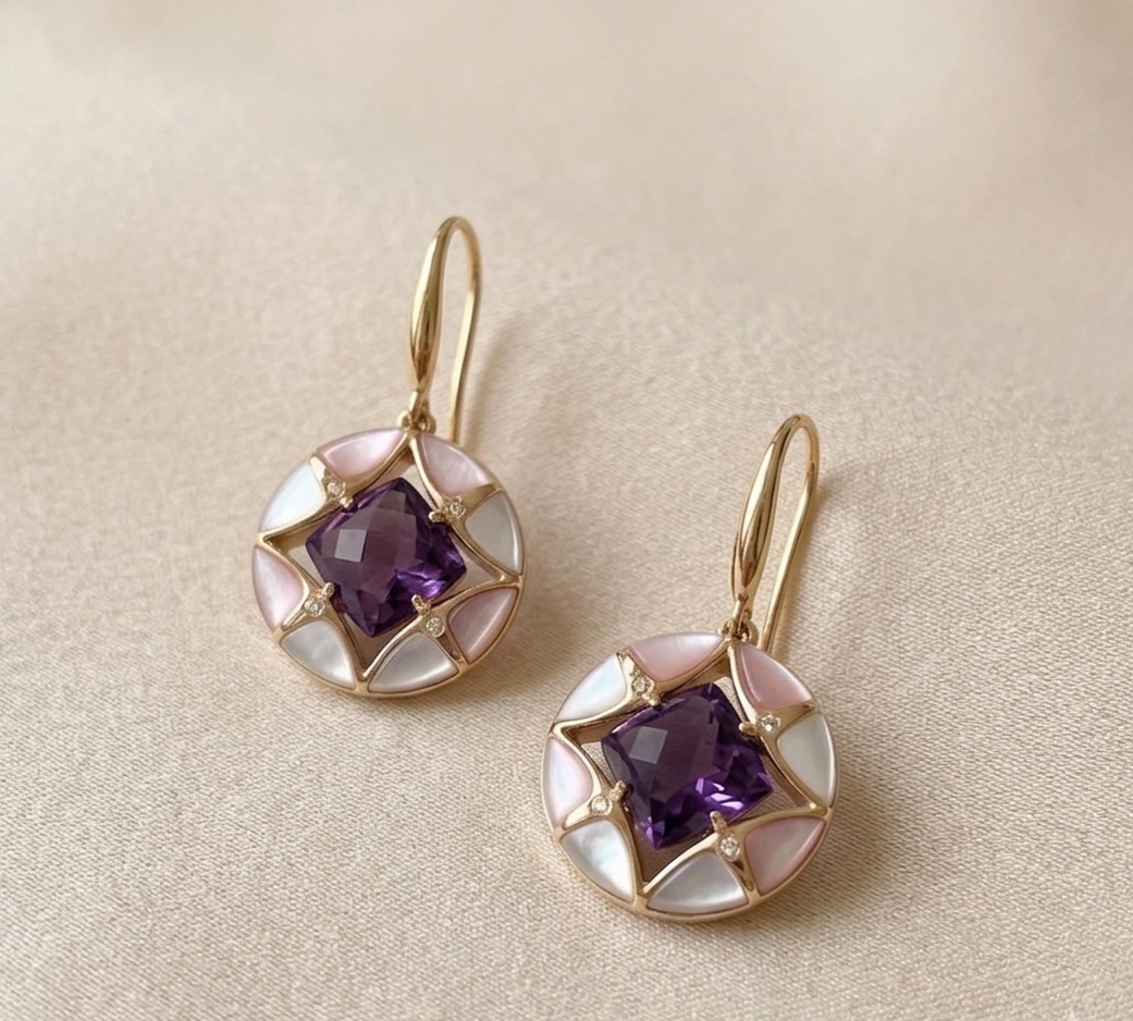 AMIRA Amethyst Earrings