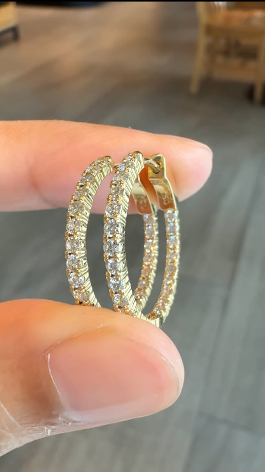 CAYLA Diamond Hoop Earrings