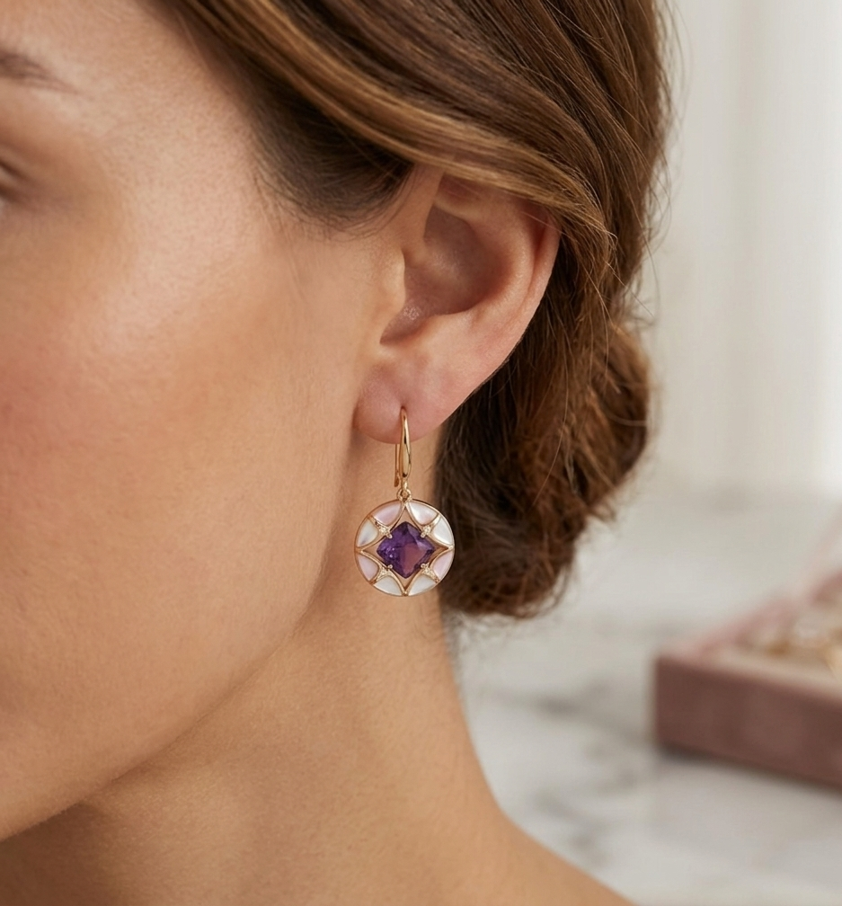 AMIRA Amethyst Earrings