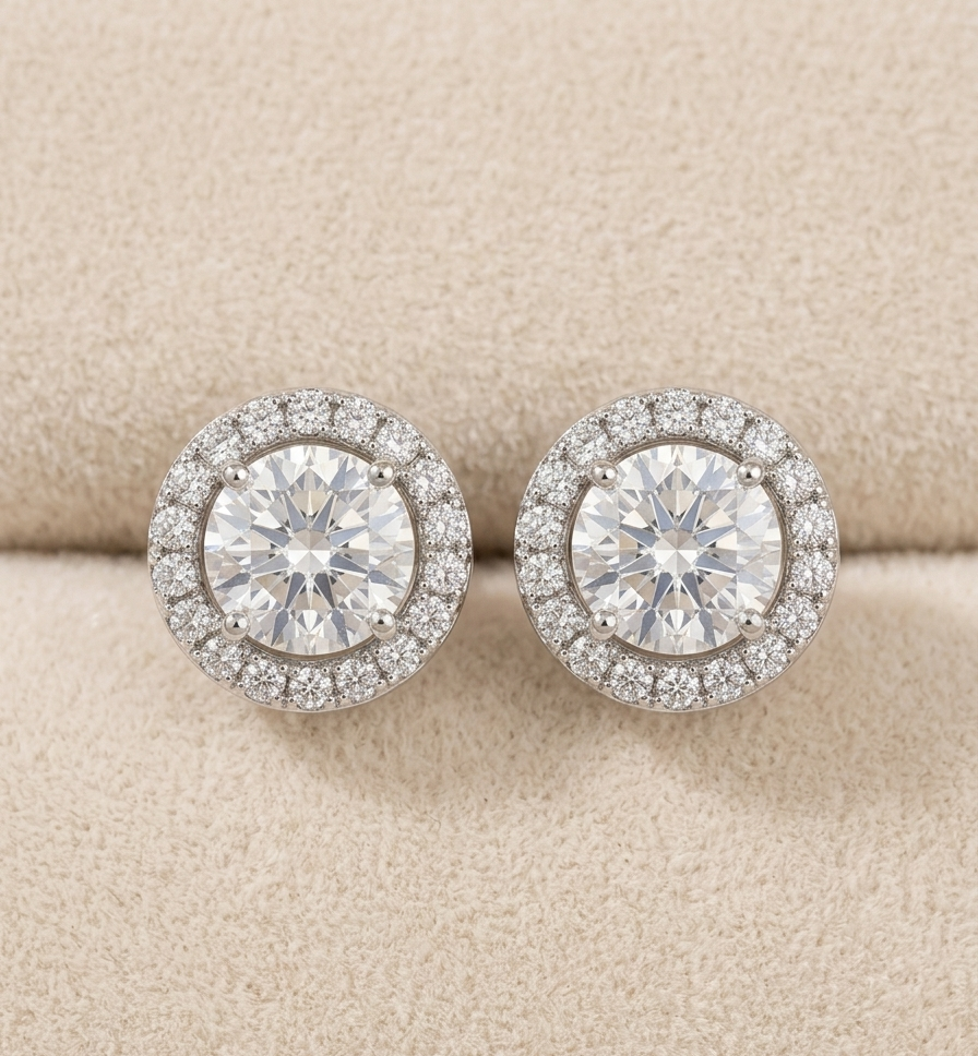 ORIO Halo Stud Earrings