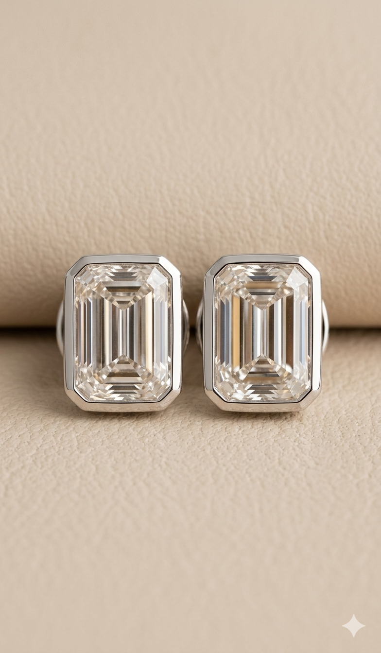 Bree Emerald Diamond Earrings