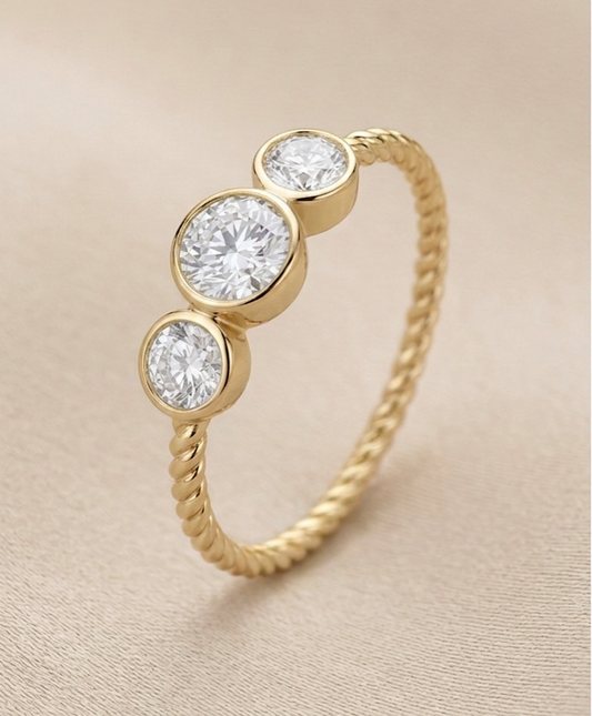 Icon Bezel Yellow Gold Ring