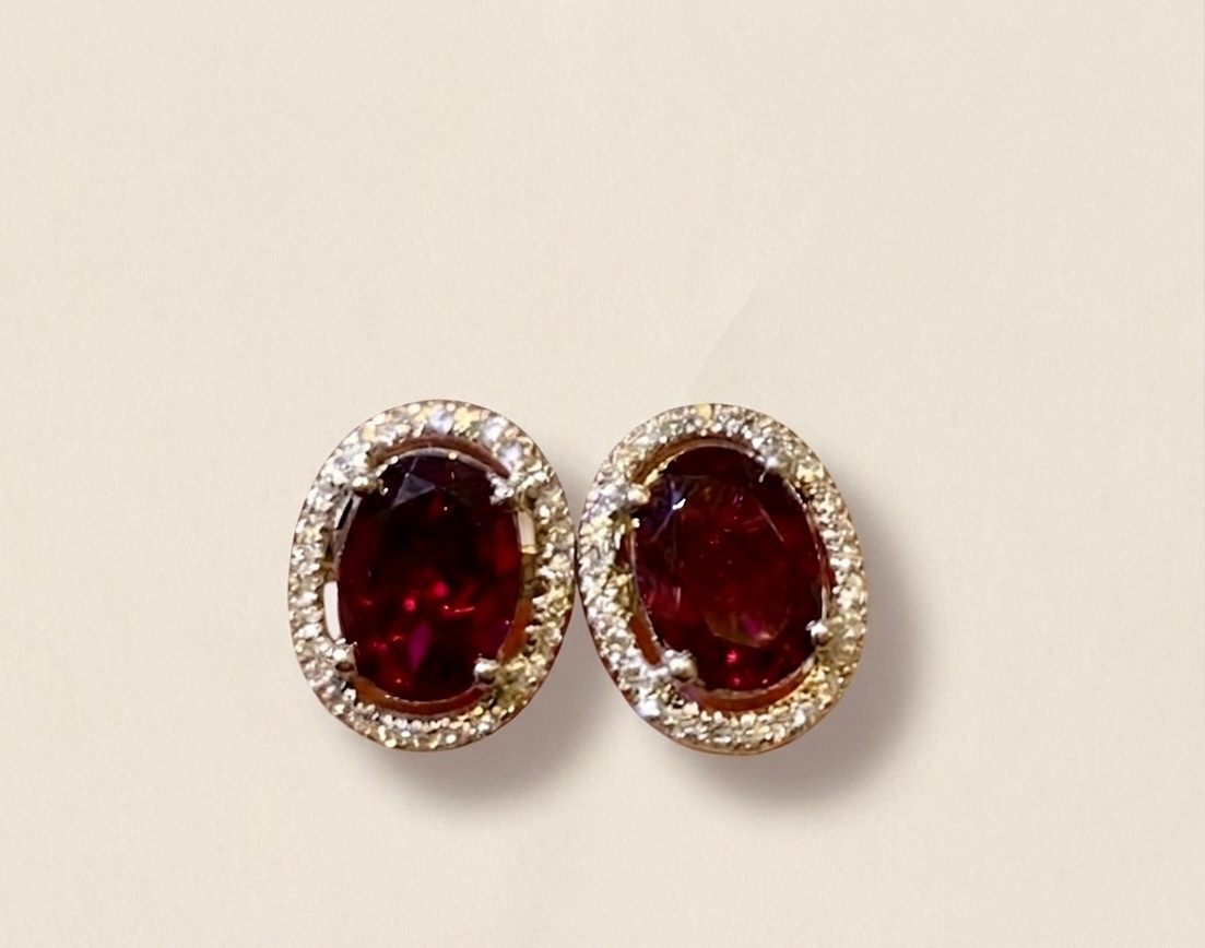 RAE ruby stud earrings