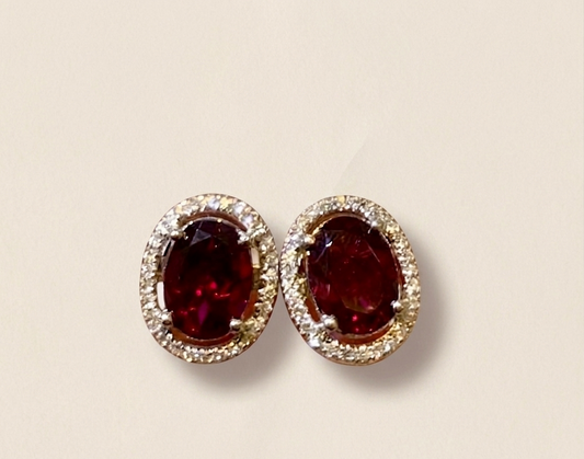 RAE ruby stud earrings