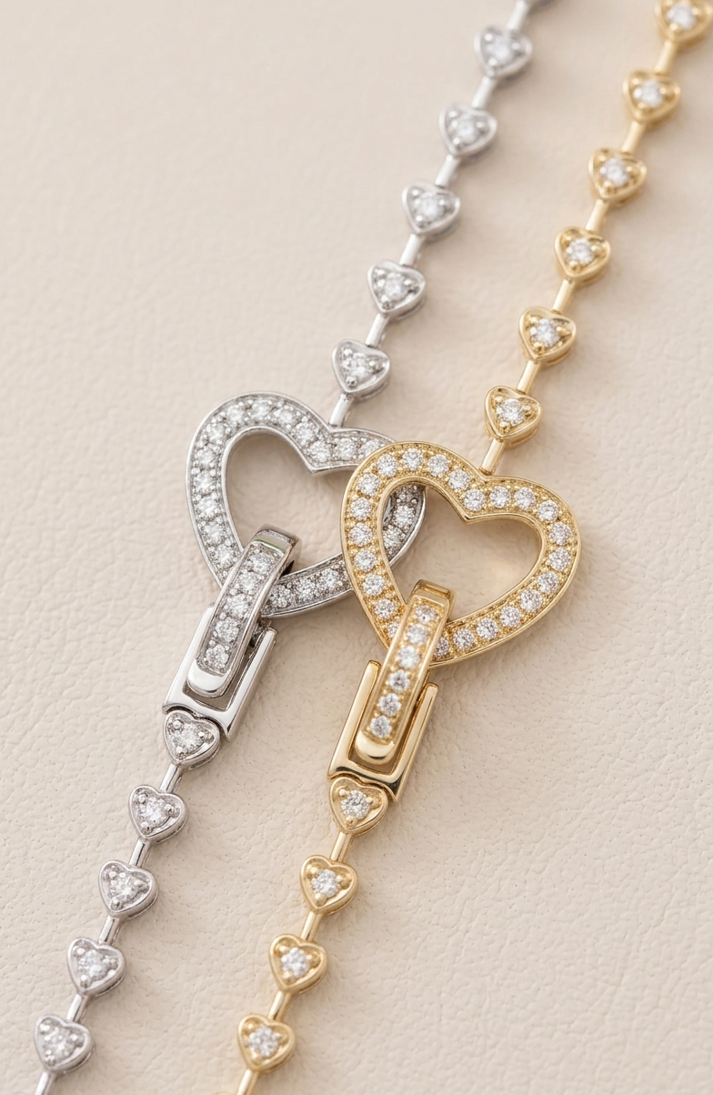 Jessica Heart Tennis Bracelet