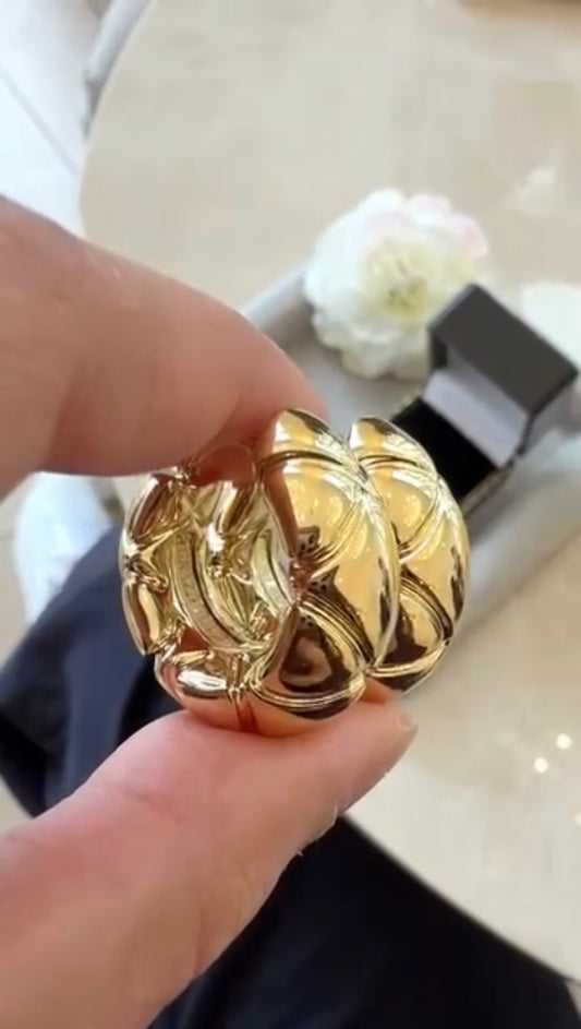 NOVA Quilted Hoop Earrings