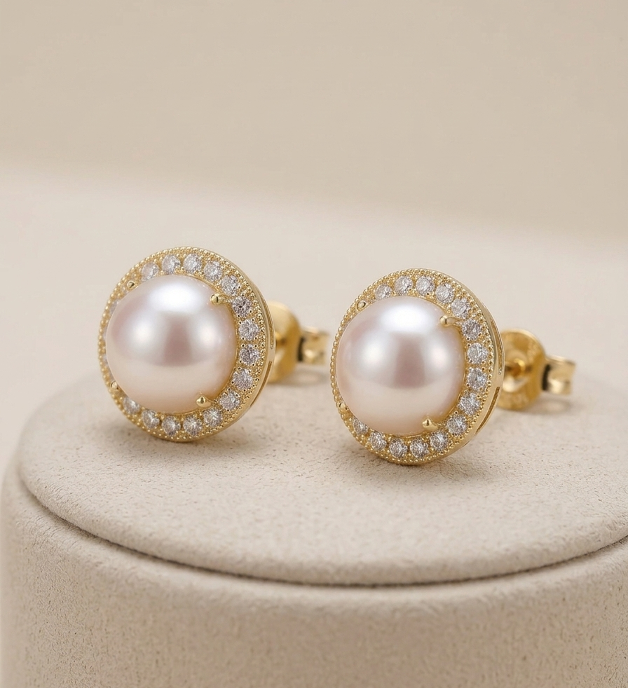 PEARL Set of Ring and Earrings