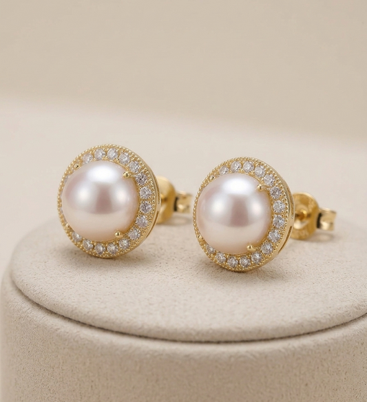 PEARL Set of Ring and Earrings