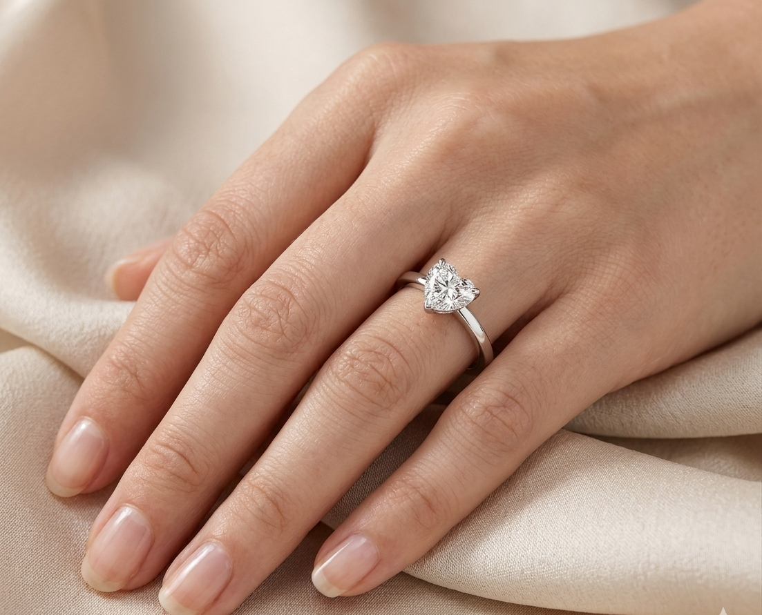 BROOKE heart diamond ring