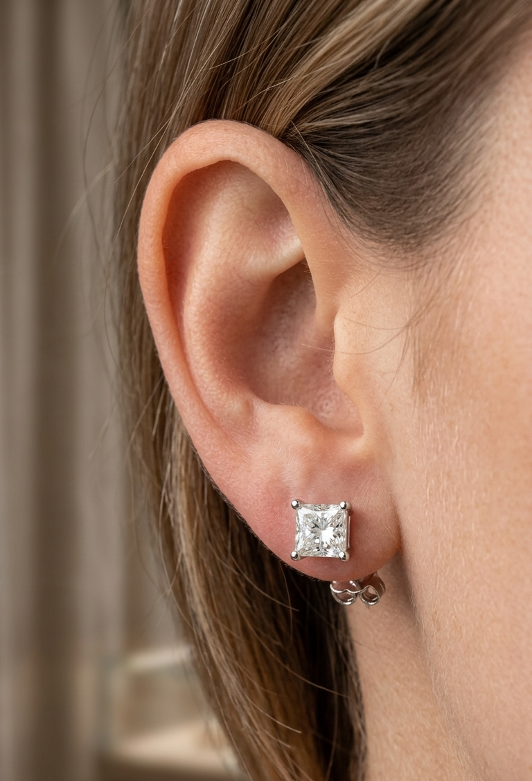 MARIE Princess-Cut Earrings