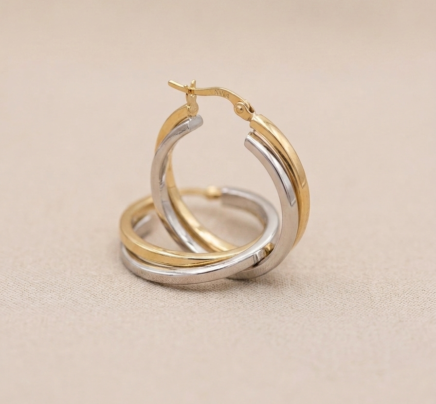 CYPER Two-toned Hoop Earrings
