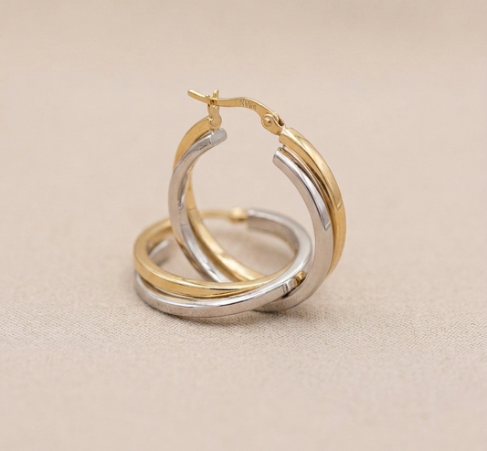 CYPER Two-toned Hoop Earrings