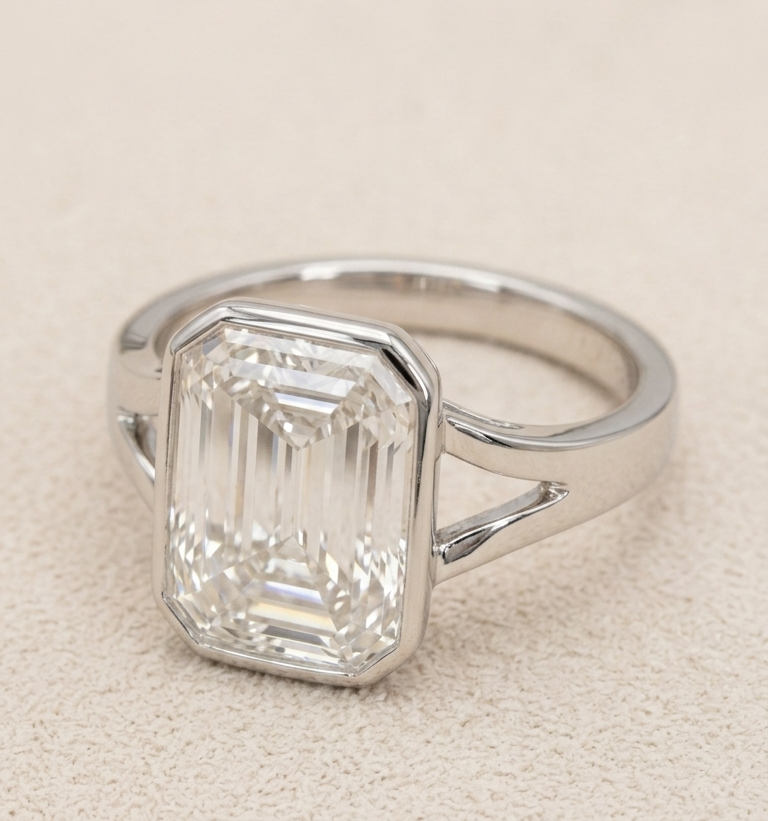 GEORGINA Bezel Emerald Ring
