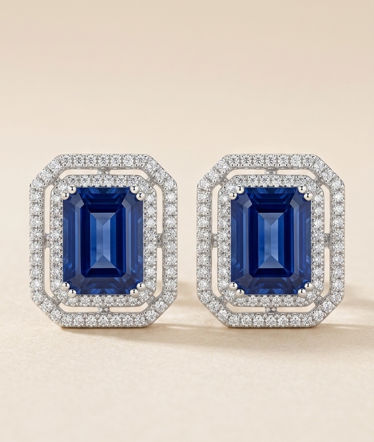 CYRENE Blue Sapphire Earrings