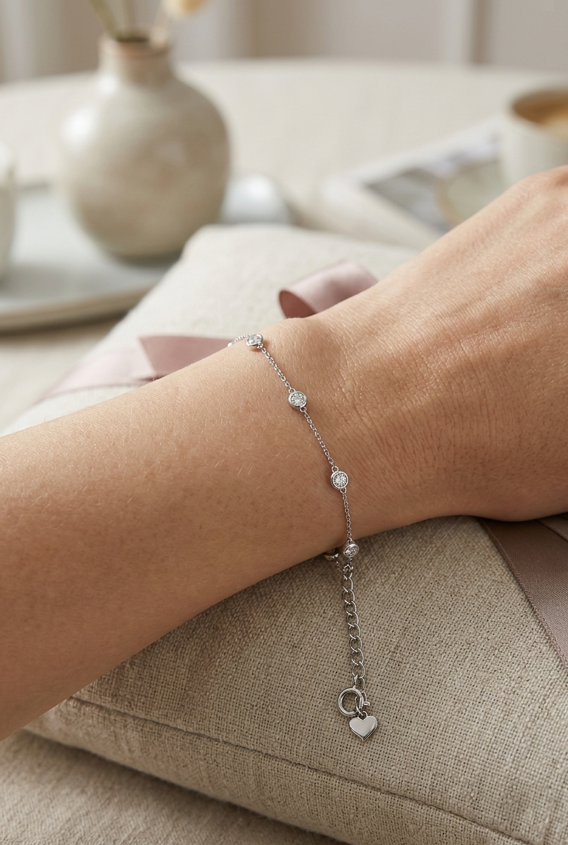 Zia Platinum Station Bracelet