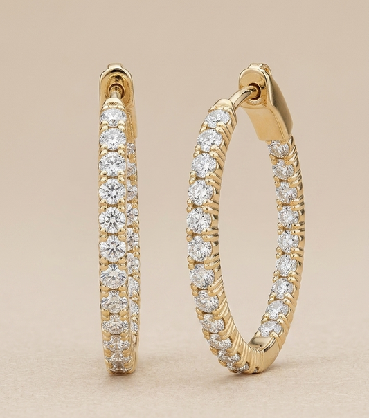CAYLA Diamond Hoop Earrings