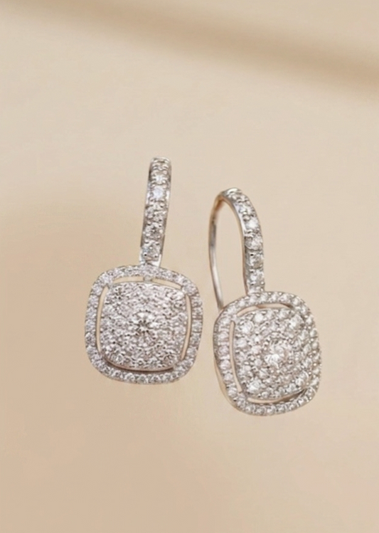 LOTTIE Diamond Cushion-Shaped Earrings