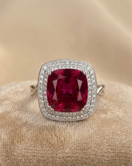 JEWEL Ruby Cushion ring