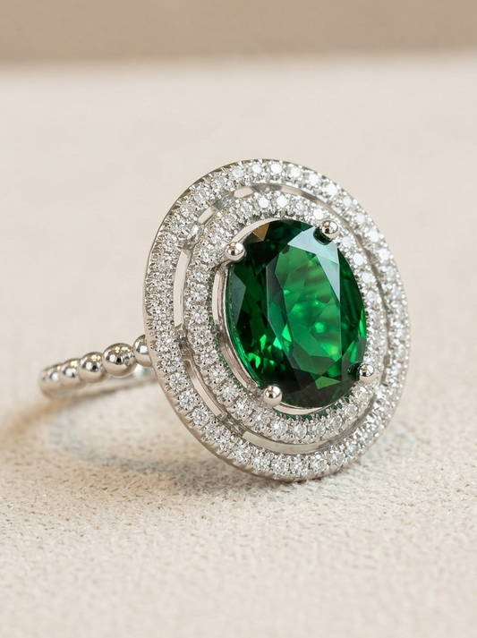 Elara Emerald Ring