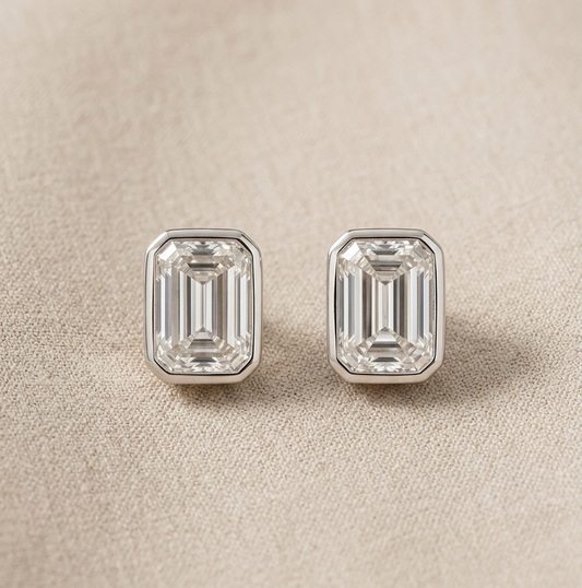 BEA Emerald-Cut Stud Earrings