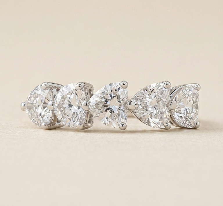 QUINN 5 Heart Eternity Ring