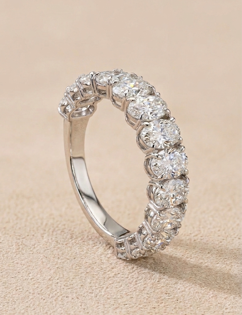 Ela Oval Diamond Eternity Ring