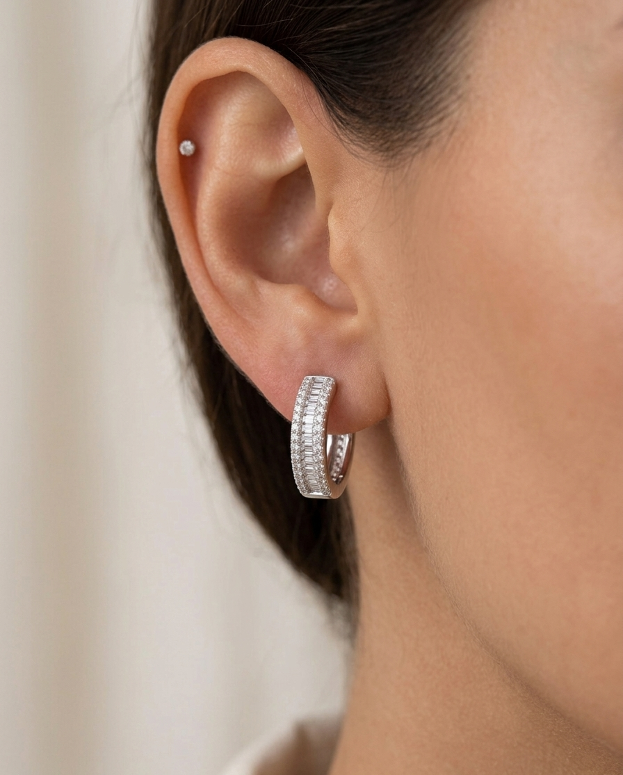 KAE Diamond Hoop Earrings