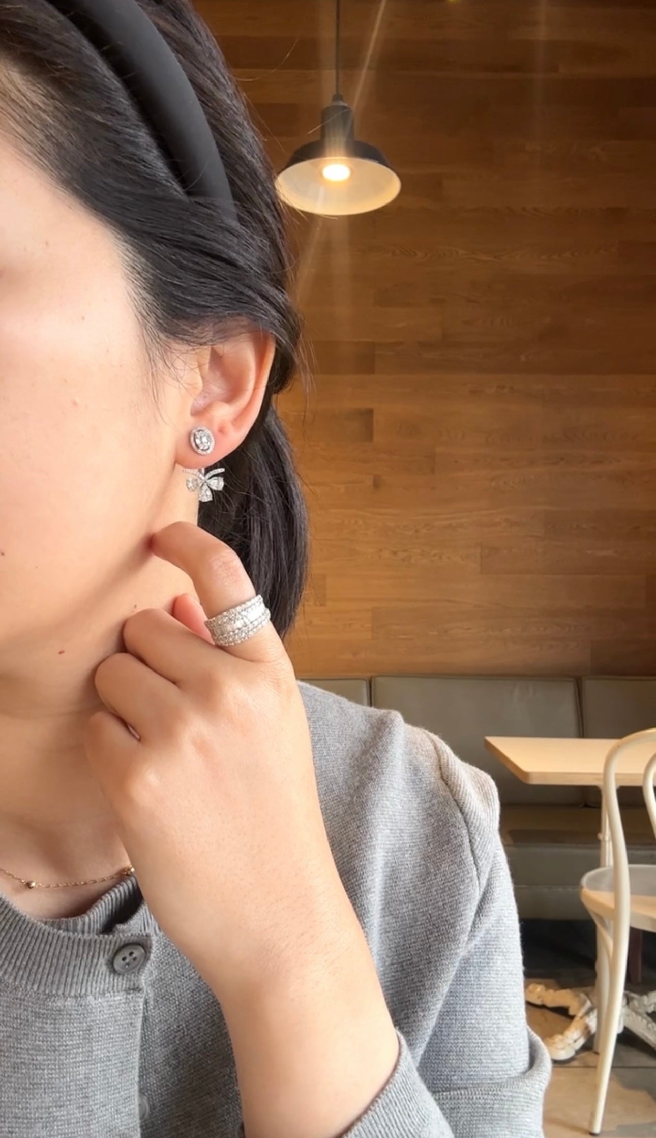 SUTTON 2-Way Oval Diamond Earrings