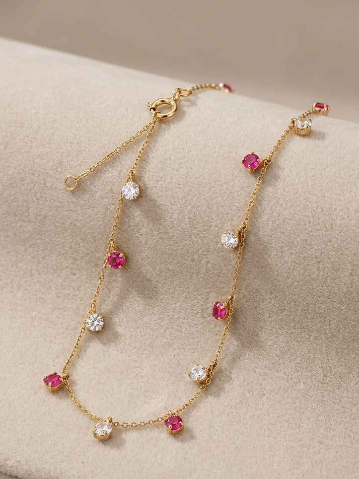 JAYDA Multicolor Station Anklet/ Bracelet