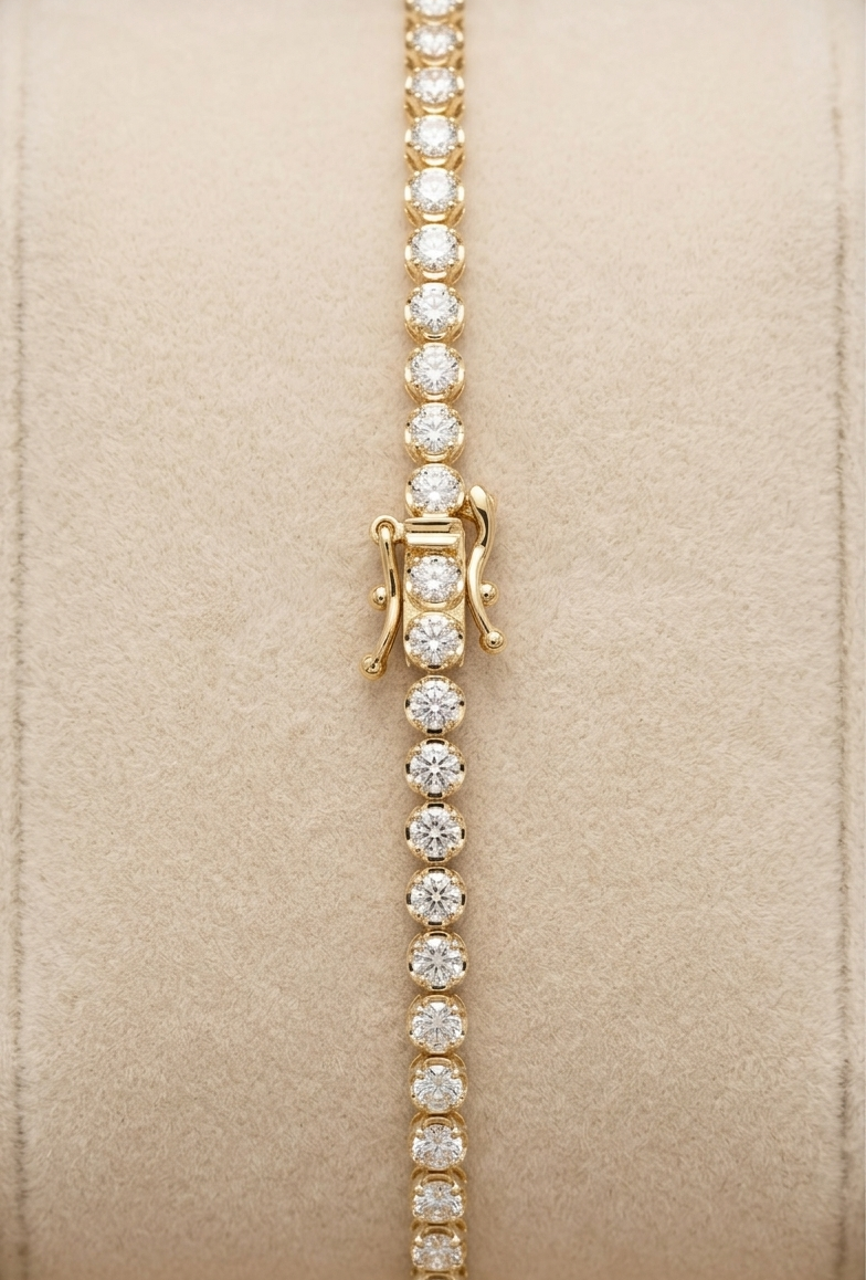 Solene 3ct. Yellow Gold Tennis Bracelet