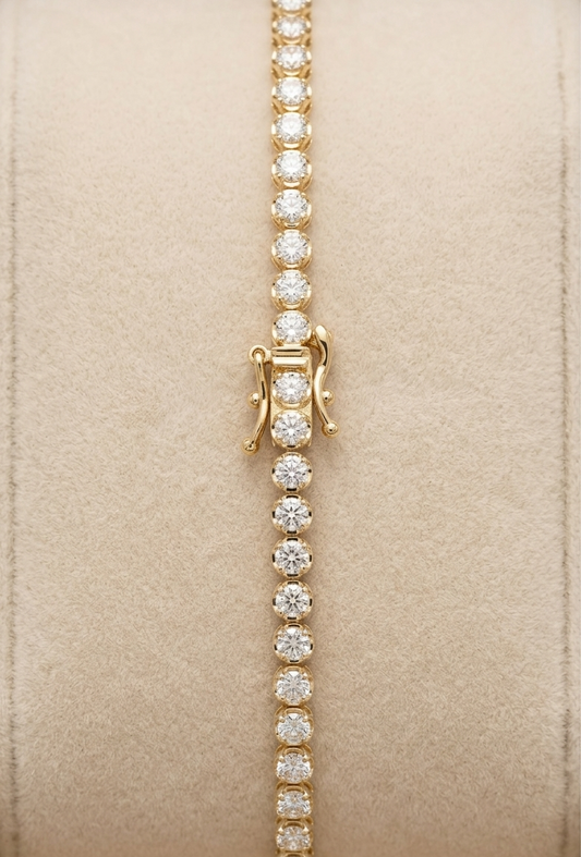 Solene 3ct. Yellow Gold Tennis Bracelet